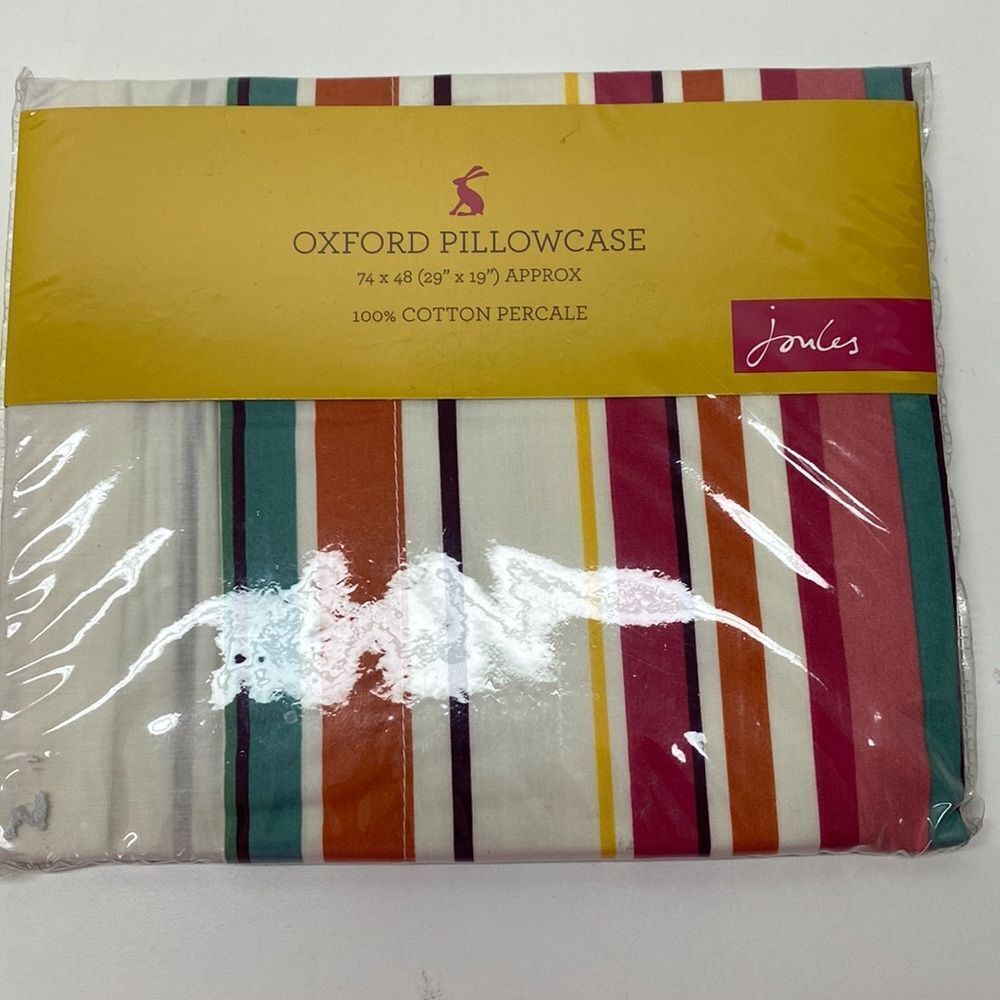 Joules Multicolor Striped Oxford Pillowcase